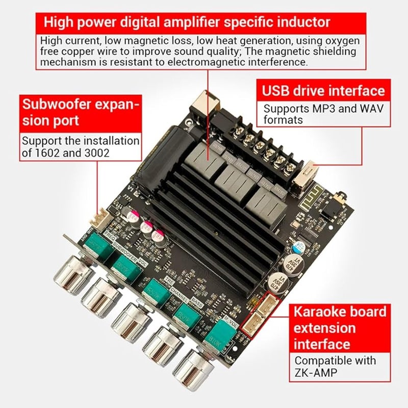 TPA3221 Digital Amplifier Board 2 1 Channel 100W 100W 200W Bluetooth Power Module - Image 3